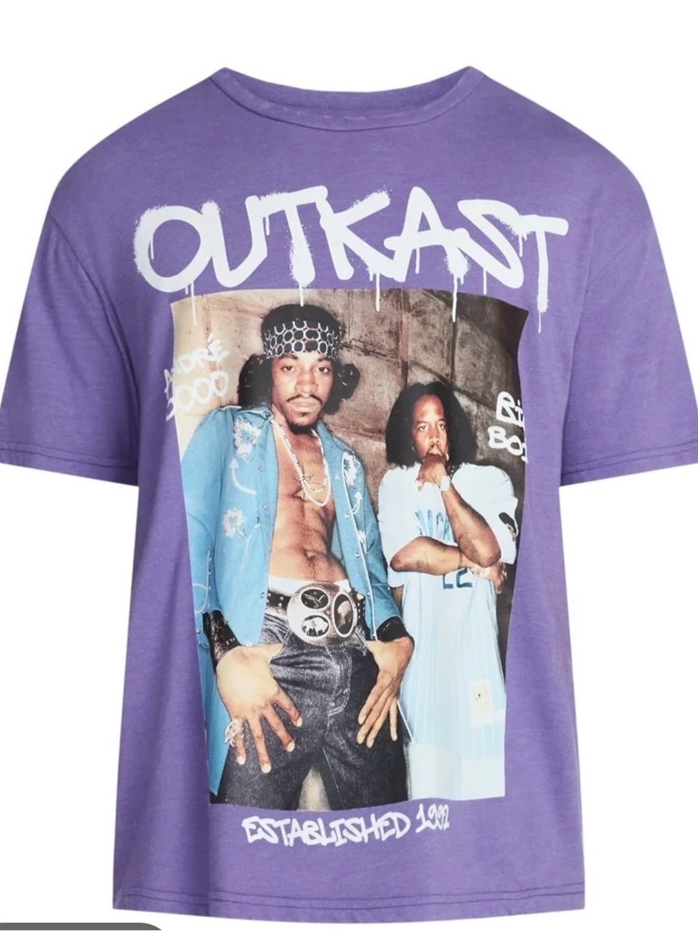 Outkast Purple Graphic Band T Shirt 2XL Hip Hop Rap Andre 3000 Big Boi - NWT